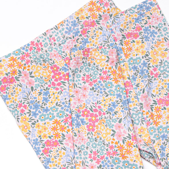 Island Blooms Bamboo Short Sleeve Legging Set, Pink