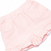 Sorrento Slices Muslin Flutter Sleeve Short Set, Yellow