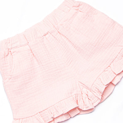 Sorrento Slices Muslin Flutter Sleeve Short Set, Yellow