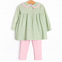 Sweet Pea Legging Set, Green