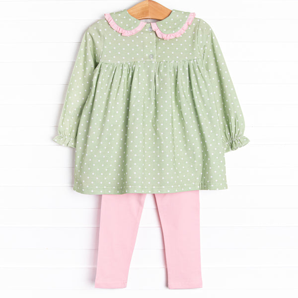 Sweet Pea Legging Set, Green