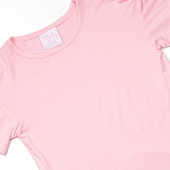Bamboo Basics Short Sleeve Legging Set, Pink