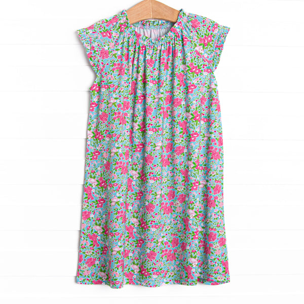 Water Lily Lady Bamboo Night Gown, Green