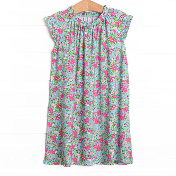 Water Lily Lady Bamboo Night Gown, Green