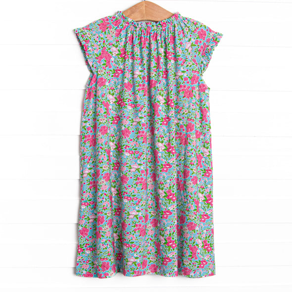 Water Lily Lady Bamboo Night Gown, Green