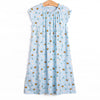 Bumble Bee Blues Bamboo Night Gown, Blue