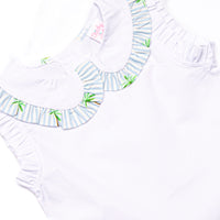 Palm Tree Paradise Short Set, Blue