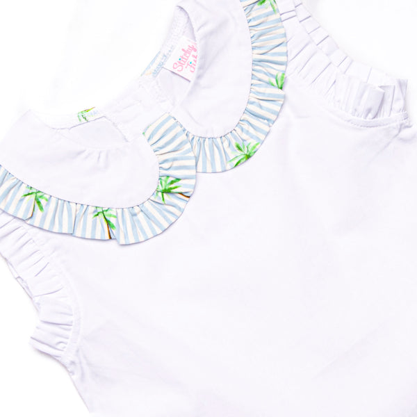 Palm Tree Paradise Short Set, Blue