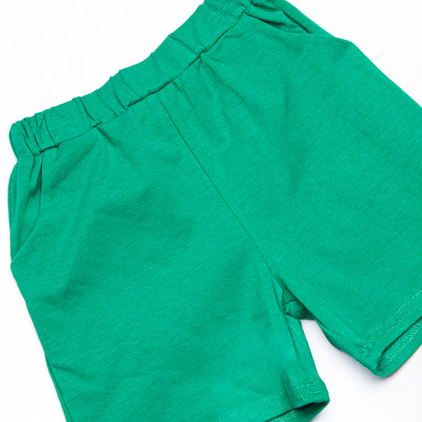Levi Short Set, Forest Green Stripe
