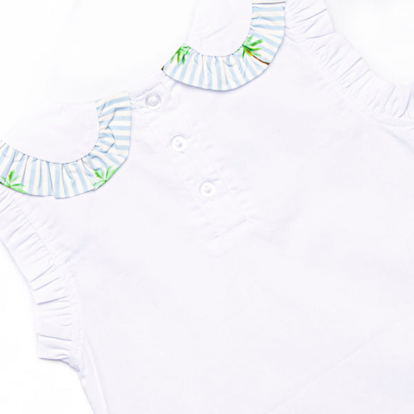 Palm Tree Paradise Short Set, Blue