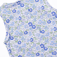 Little Miss Daisy Diaper Set, Blue Floral