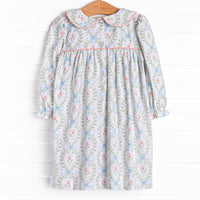 Bows and Bouquets Smocked Dress, Green