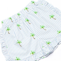 Palm Tree Paradise Short Set, Blue