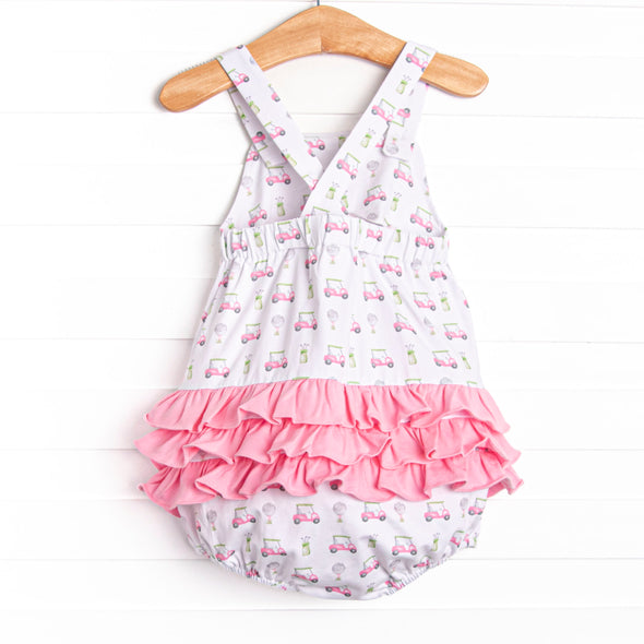 Tee Time Ruffle Sunsuit, Pink