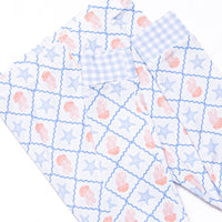 Blue Sea Stinger Bamboo Pajama Set, Blue