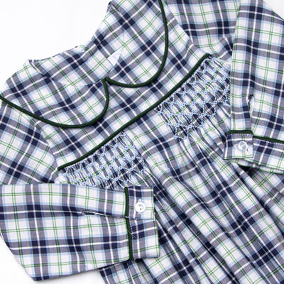 Bleu: Conrad Smocked Bubble, Blue