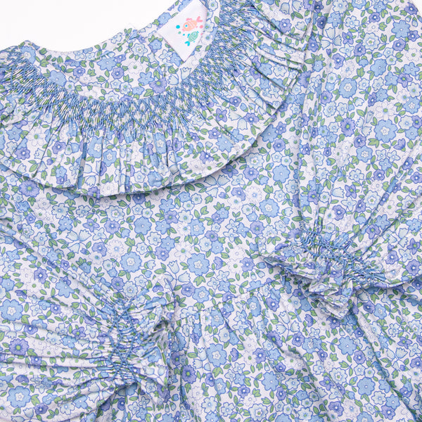 Primrose Proper Smocked Bubble, Blue