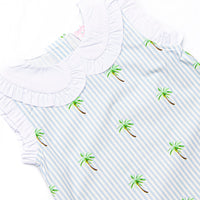 Palm Tree Paradise Dress, Blue
