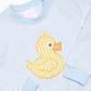 Splish Splash Applique Romper, Blue