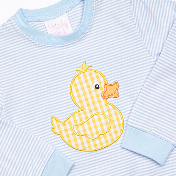 Splish Splash Applique Romper, Blue
