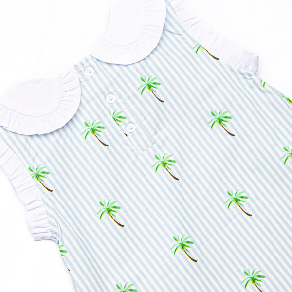 Palm Tree Paradise Dress, Blue