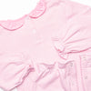 O' Holy Night Applique Ruffle Romper, Pink