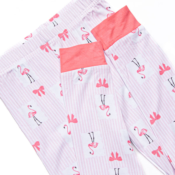Flirty Flamingo Bamboo Pajama Set, Pink