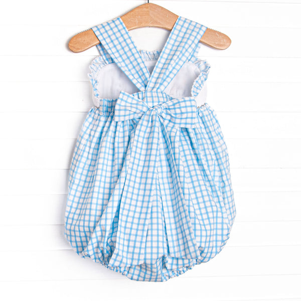 Jungle Jamboree Smocked Girl Bubble, Blue