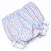 Bleu: Frances Long Sleeve Diaper Set, Blue and Red Plaid
