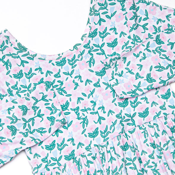 Patio Petals Bamboo Play Dress, Green
