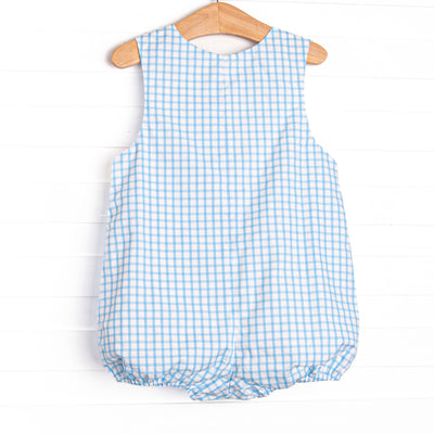 Jungle Jamboree Smocked Boy Bubble, Blue