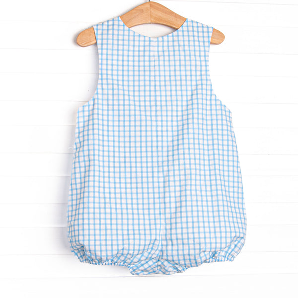 Jungle Jamboree Smocked Boy Bubble, Blue
