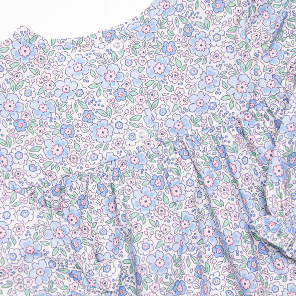 Blue Bouquets Diaper Set, Blue