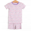 Southern Serendipity Bamboo Pajama Short Set, Pink