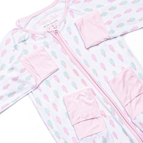 Pastel Pops Bamboo Zippy Pajama, Pink