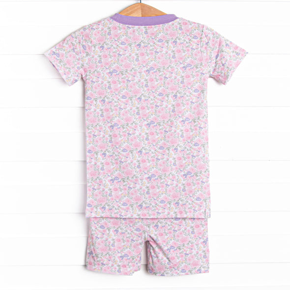 Southern Serendipity Bamboo Pajama Short Set, Pink
