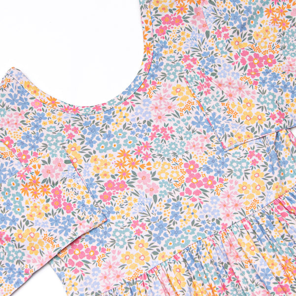 Island Blooms Bamboo Play Dress, Green