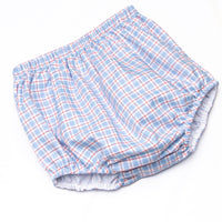 Bleu: Foster Long Sleeve Diaper Set, Red and Blue Plaid