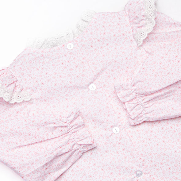 Bleu: Merritt Embroidered Diaper Set, Pink