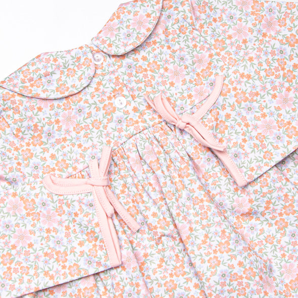 Peachy Petals Diaper Set, Pink