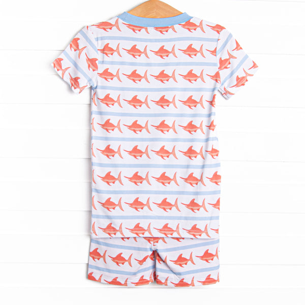 Marlin Marina Bamboo Pajama Short Set, Red