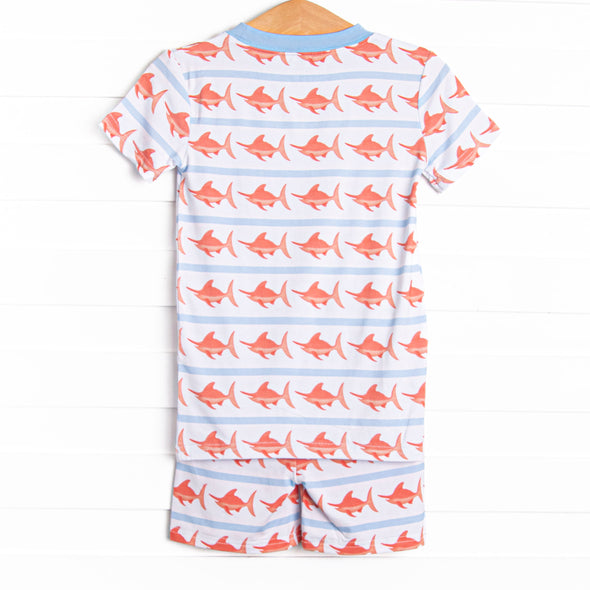 Marlin Marina Bamboo Pajama Short Set, Red