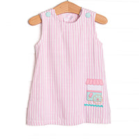 Cool Off Cart Applique Dress, Pink
