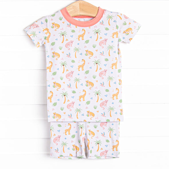 In the Jungle Bamboo Pajama Short Set, Pink