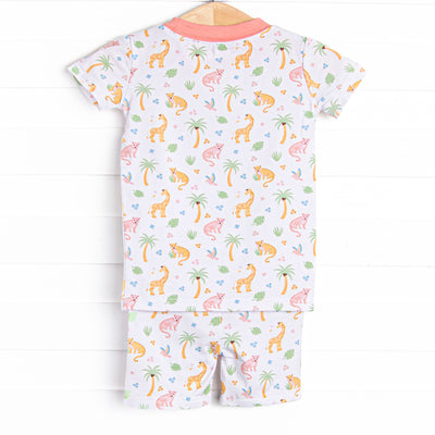 In the Jungle Bamboo Pajama Short Set, Pink