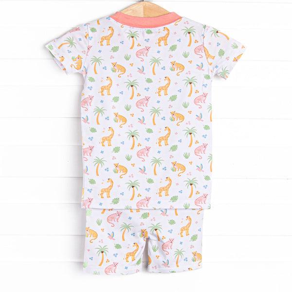 In the Jungle Bamboo Pajama Short Set, Pink