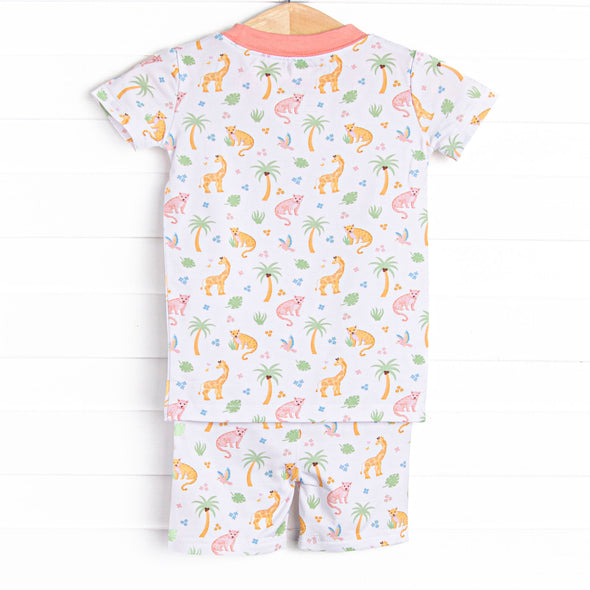 In the Jungle Bamboo Pajama Short Set, Pink