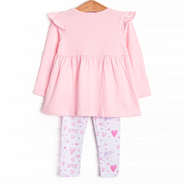 X's and O's Legging Set, Pink