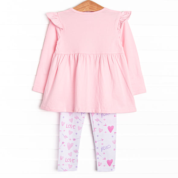 X's and O's Legging Set, Pink