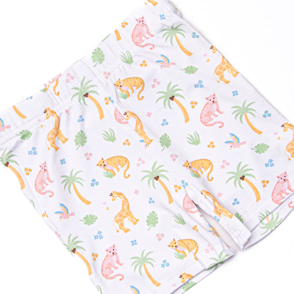 In the Jungle Bamboo Pajama Short Set, Pink